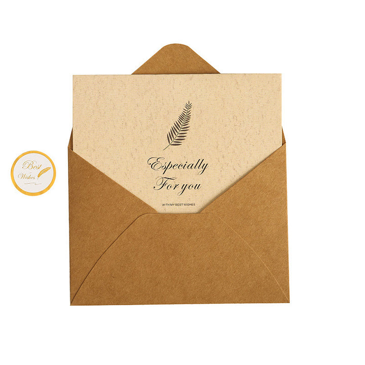 Leaves Greeting Card With Envelopes For Mail Letter