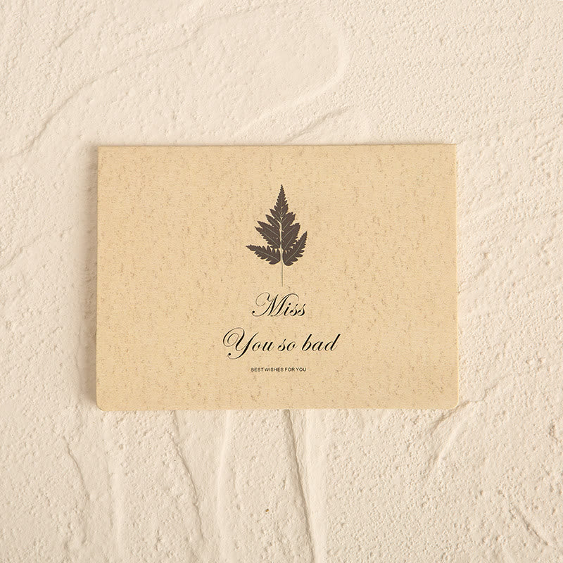 Leaves Greeting Card With Envelopes For Mail Letter