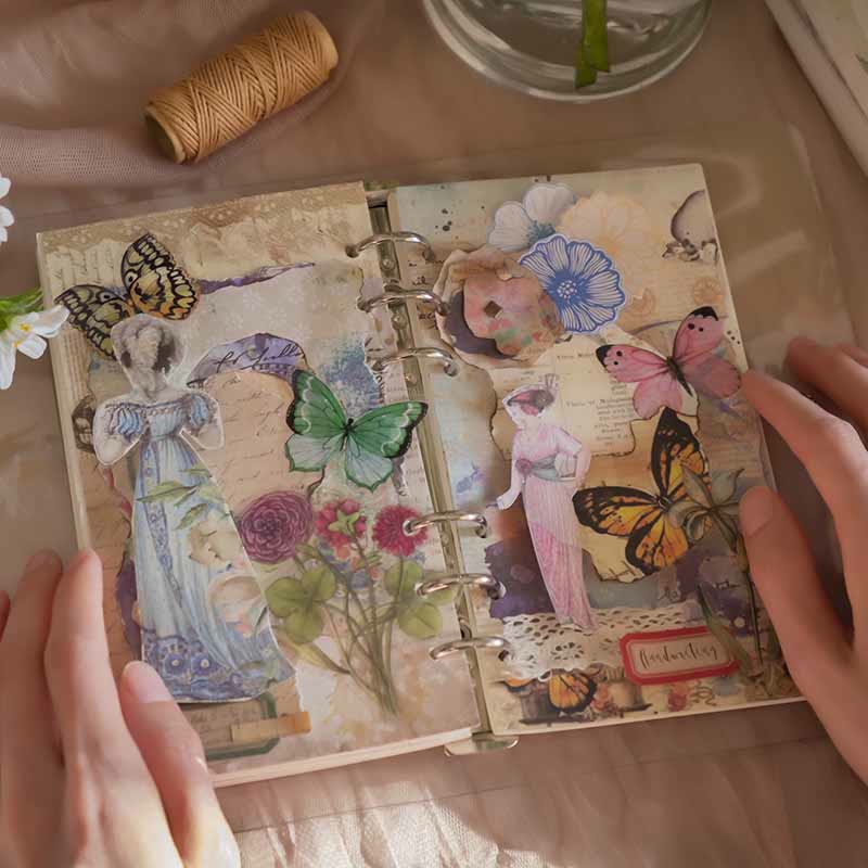 Vintage Paper Set Decorative Wind Of Flower Backing Paper