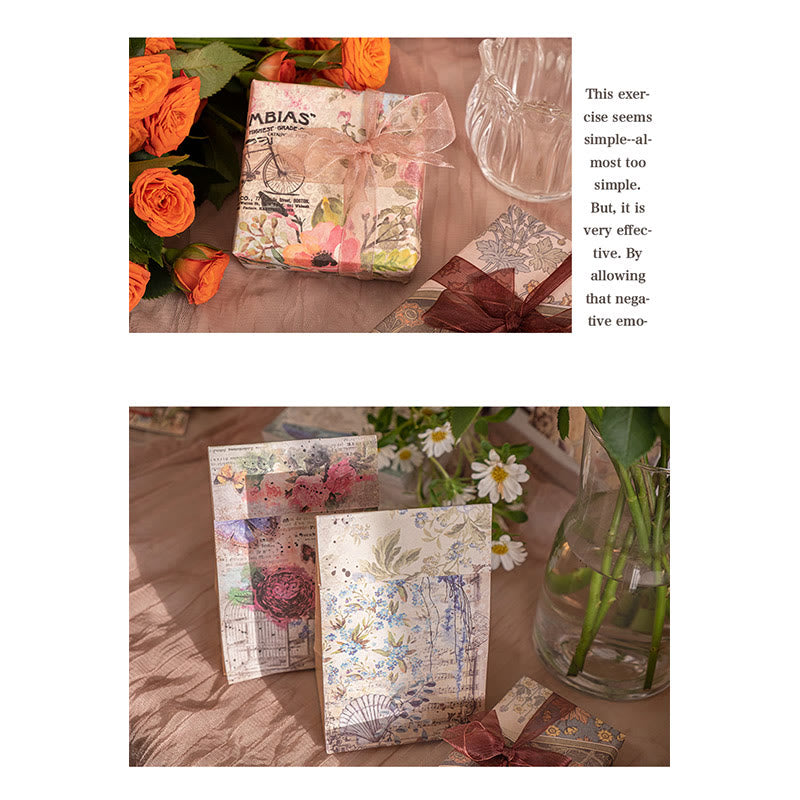 Vintage Paper Set Decorative Wind Of Flower Backing Paper