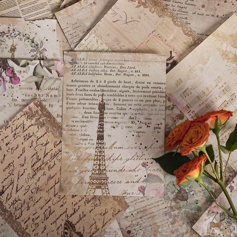Vintage Paper Set Decorative Wind Of Flower Backing Paper