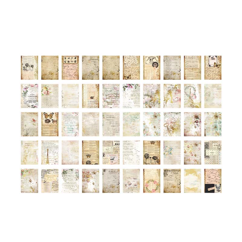 Vintage Paper Set Decorative Wind Of Flower Backing Paper