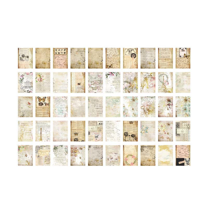 Vintage Paper Set Decorative Wind Of Flower Backing Paper