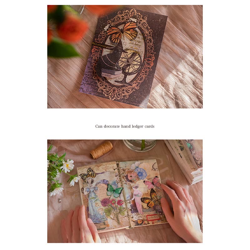 Vintage Paper Set Decorative Wind Of Flower Backing Paper