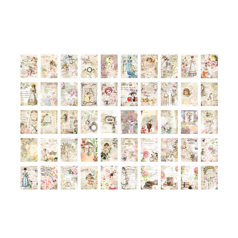 Vintage Paper Set Decorative Wind Of Flower Backing Paper