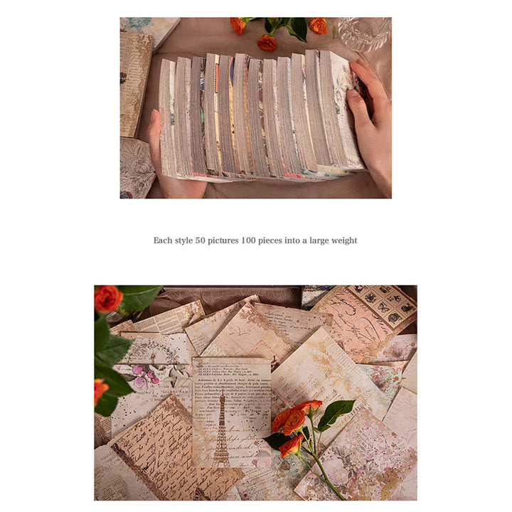 Vintage Paper Set Decorative Wind Of Flower Backing Paper