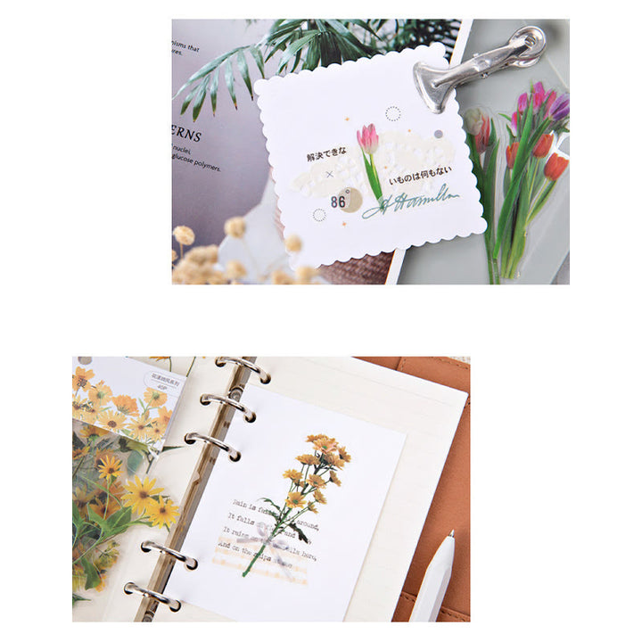 Romatic Sea of Flowers Series PET Stickers DIY Journal Sticker Pack