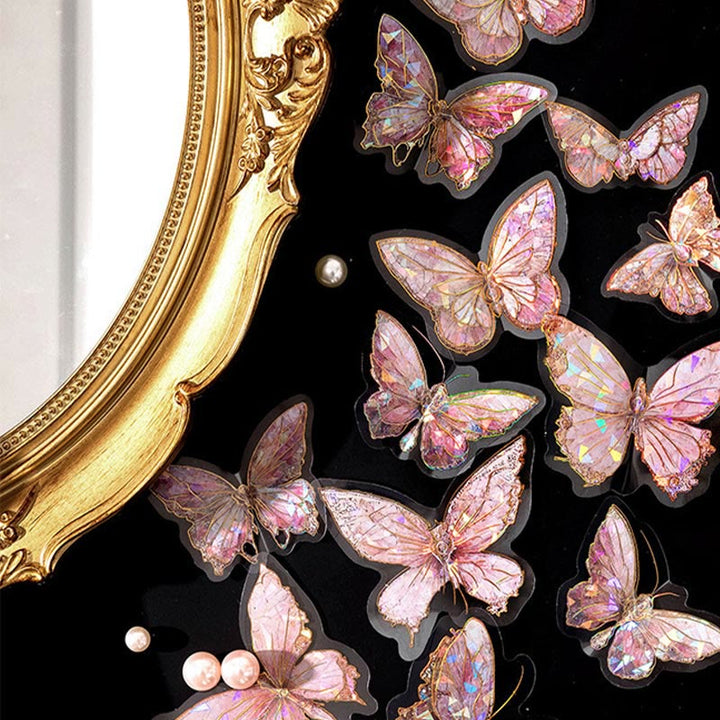 Creative 3D Butterfly Laser Sticker Pack 20Pcs PET Butterflies Stickers