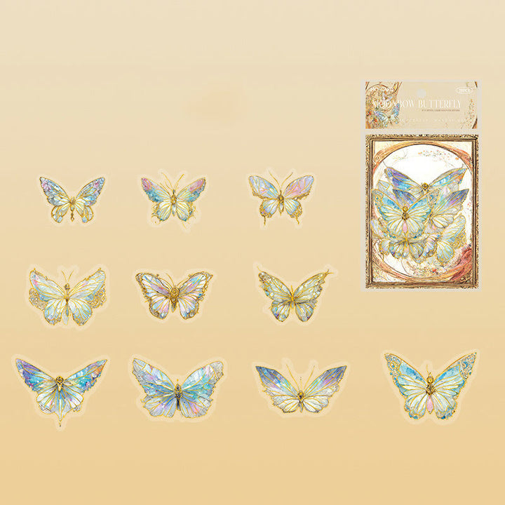 Creative 3D Butterfly Laser Sticker Pack 20Pcs PET Butterflies Stickers