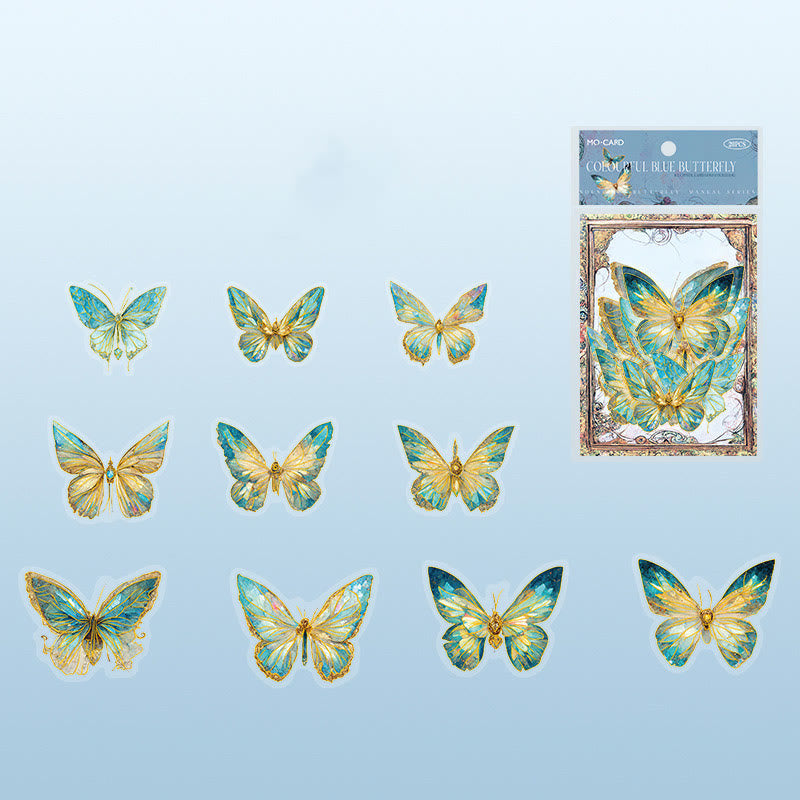 Creative 3D Butterfly Laser Sticker Pack 20Pcs PET Butterflies Stickers