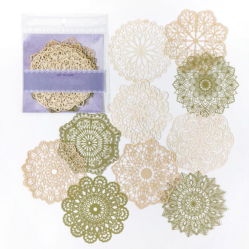 Decorative Paper Set Hollow Out Floral Backing Paper