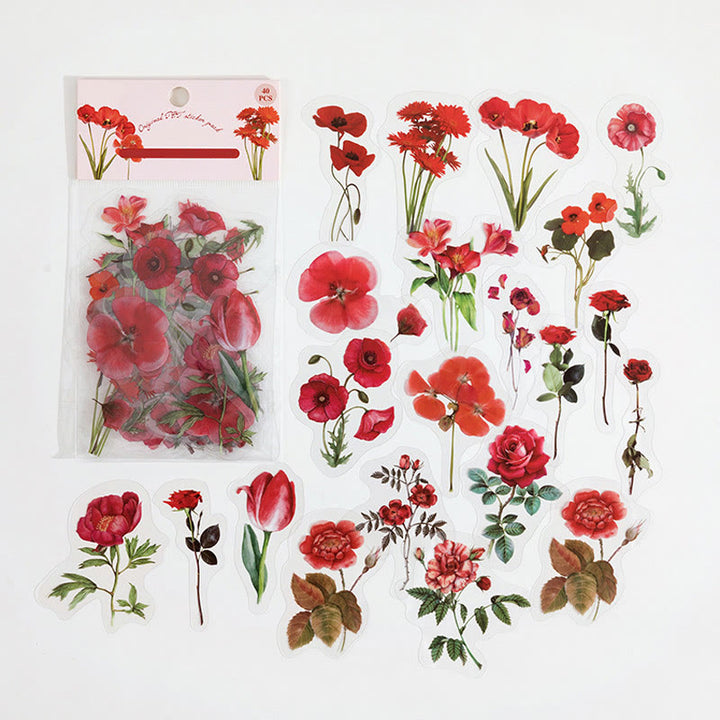 Nature Series Botanical Stickers Clear Cut-Out Flowers Sticker