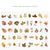 45Pcs Flower Language Series PET Clear Stickers 6 Styles