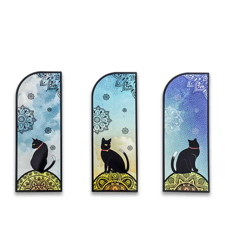 Helia's Daily Routine Black Lucky Cat PET Bookmark