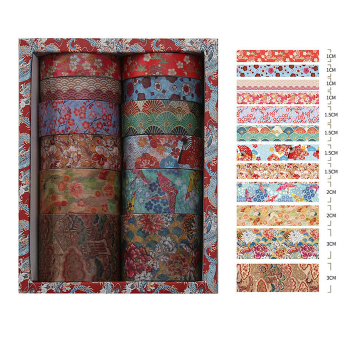 12pcs Set Retro Cloud Decorative Paper Tape DIY Scrapbook Decor