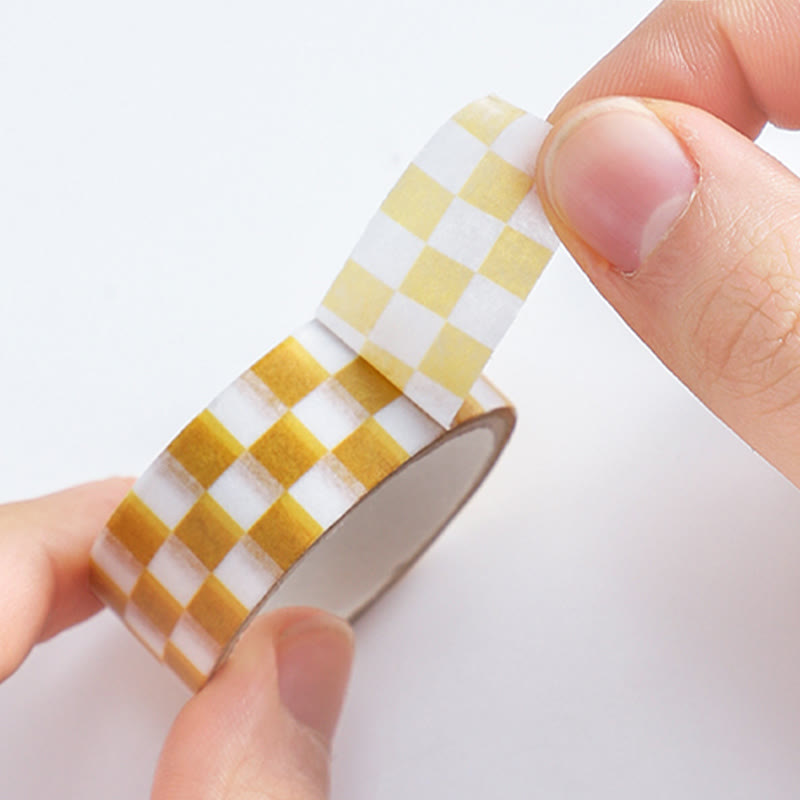 Checkerboard Series Decorative Paper Tape Retro DIY Scrapbook Decor