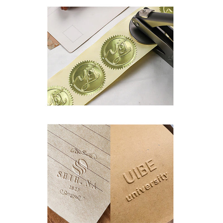 Initial Embosser Seal Stamp Personalized Book Stamp