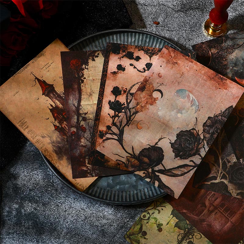 Vintage Paper Decorative Gothic Waltz Scrapbook Journaling Backing Paper