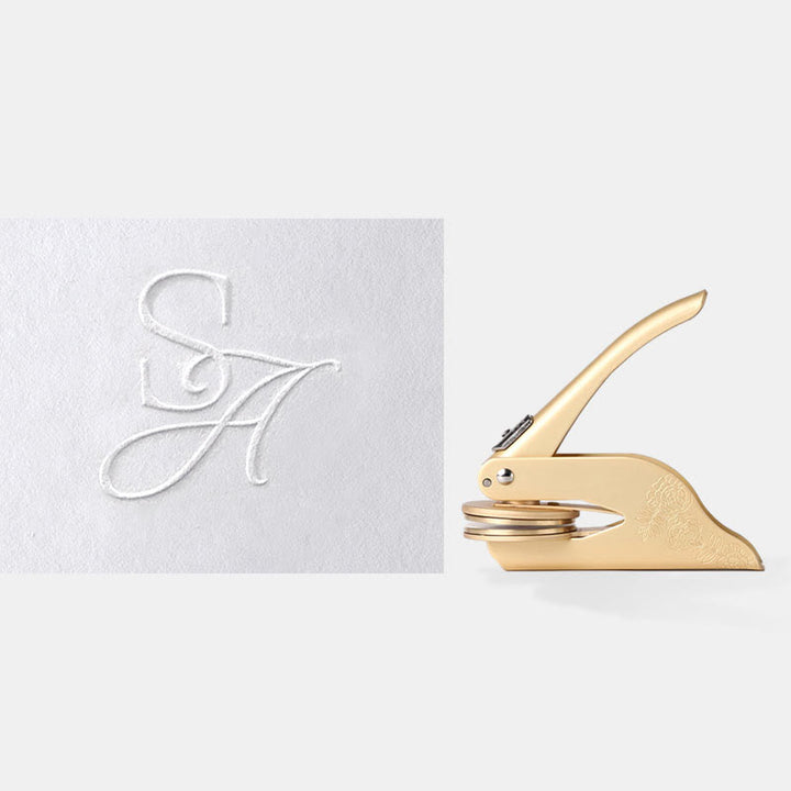 Personalized Wedding Embosser Stamp With Text For Lovers