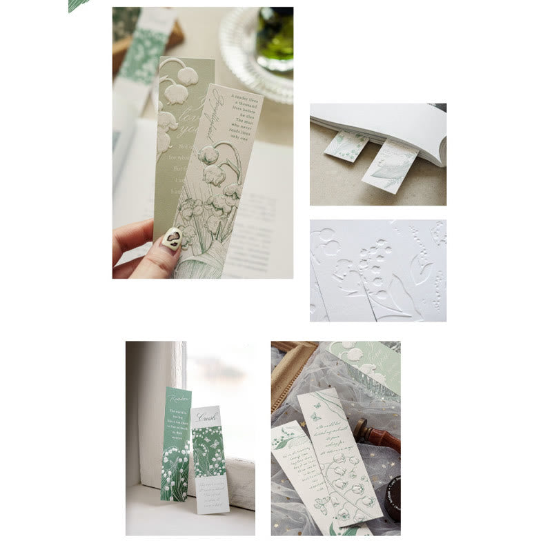 Lily Of The Valley Letterpress Scrapbook Journaling Backing Paper