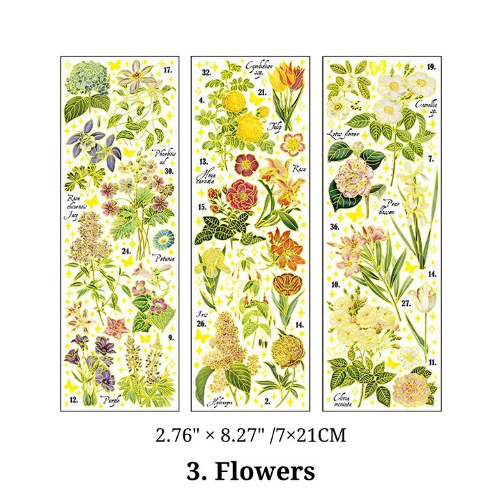 Creative Four Seasons Flowers Series Sticker For Journal Decor