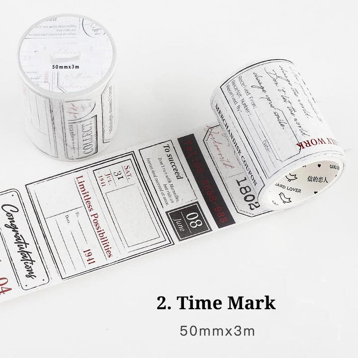 Time Memoirs Series Tape Retro Bookish DIY Scrapbook Decor