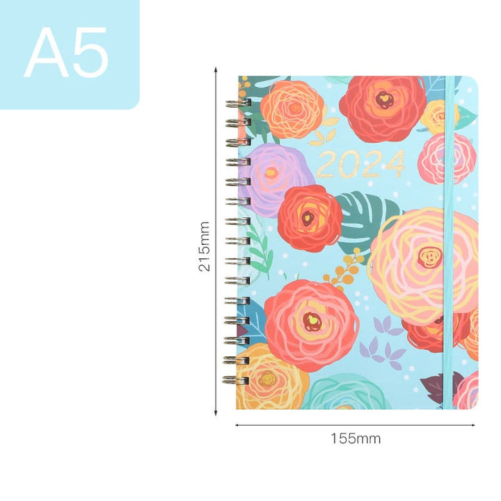 A5 Flowers Cover Notebook For Daily Record Student Gift