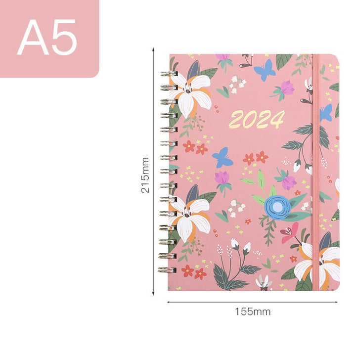 A5 Flowers Cover Notebook For Daily Record Student Gift