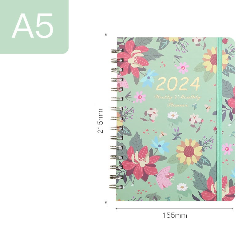 A5 Flowers Cover Notebook For Daily Record Student Gift