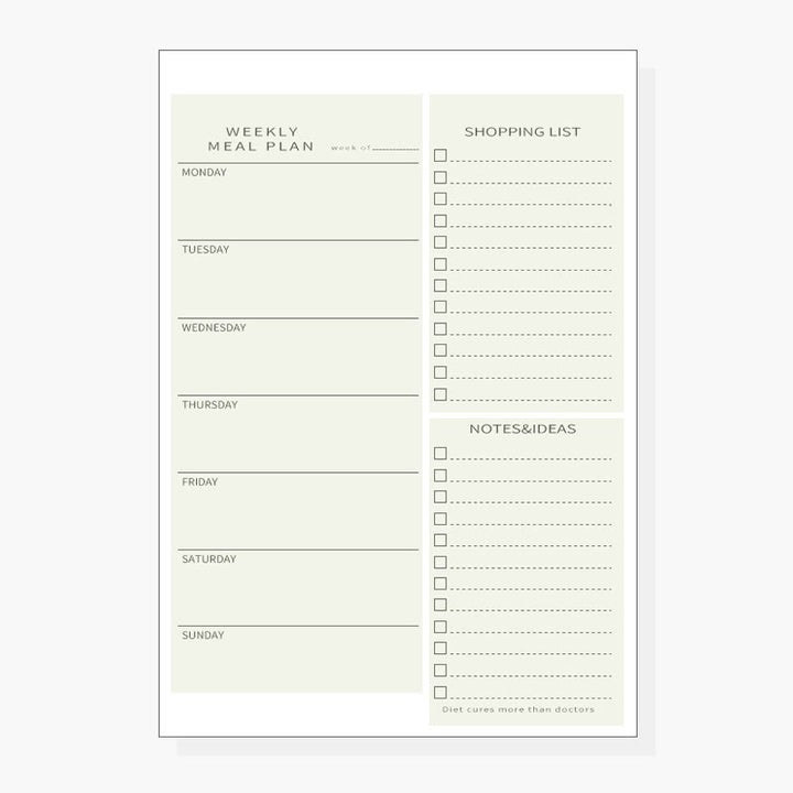 A5/B5 Magnetic Removable Paper Weekly Plan To Do List