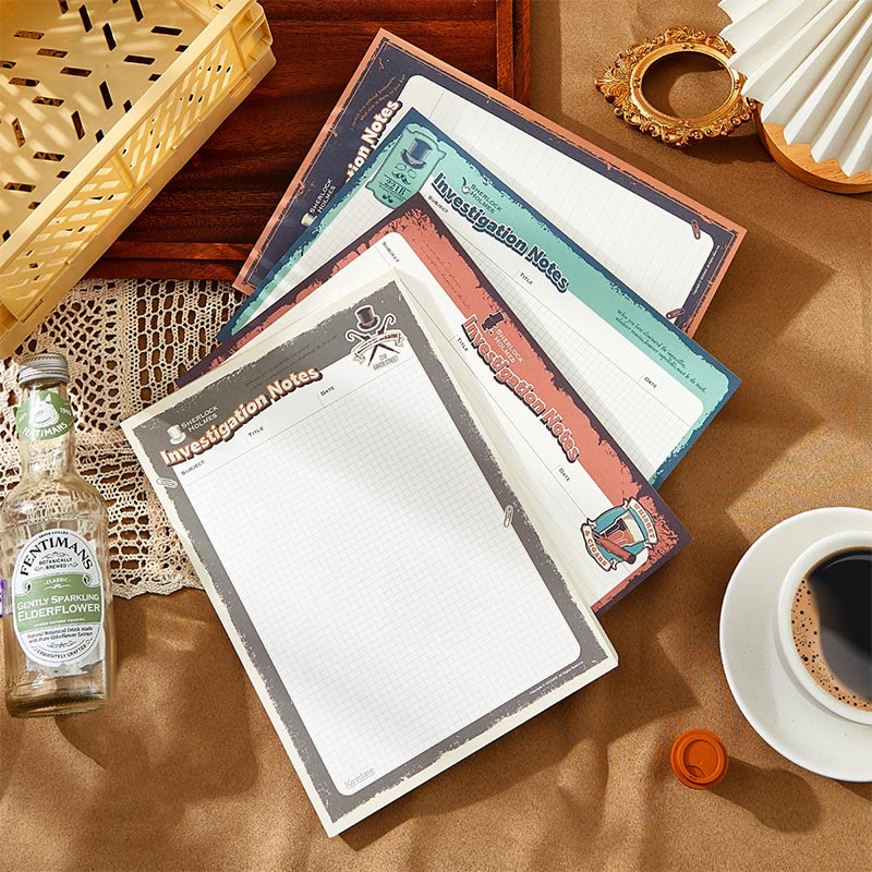 B5 Removable Note Paper Vertical Horizontal Sherlock Holmes Notebook ...
