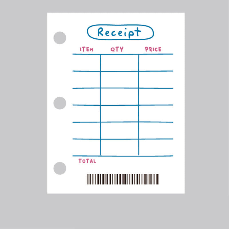 60 Sheets Note Paper Replacement With 3 Holes For Scrapbook