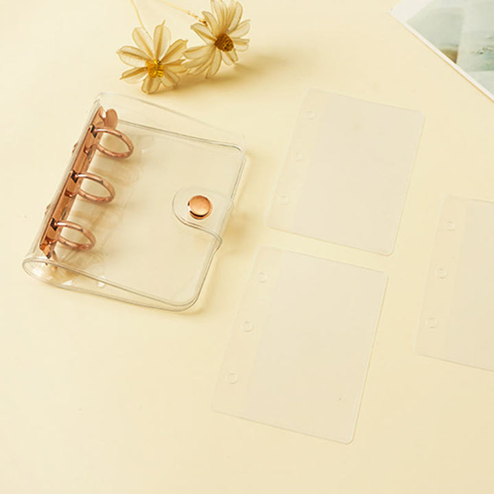 PVC Potable Clear Notebook Cover With Opening Coil For Journal