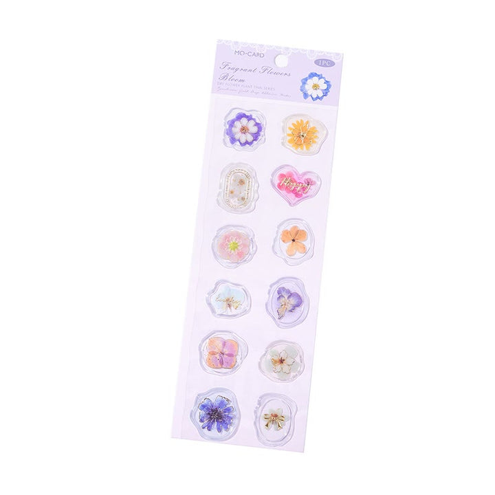 Plants Design 1 Set Clear Epoxy Sticker For Dairy