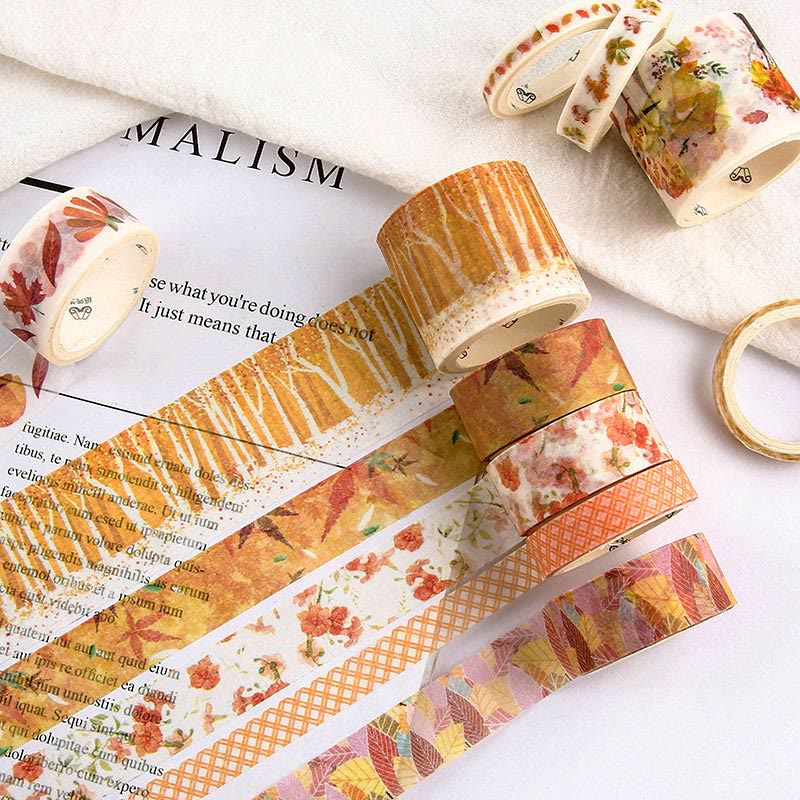 10Pcs Washi Tape Set Sticker Sea And Forest Series Scrapbook Stickers