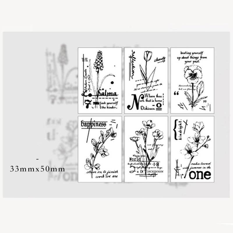 Vintage Postmark Wood Rubber Stamps Set Bill Saying Plants Stamp Postcard