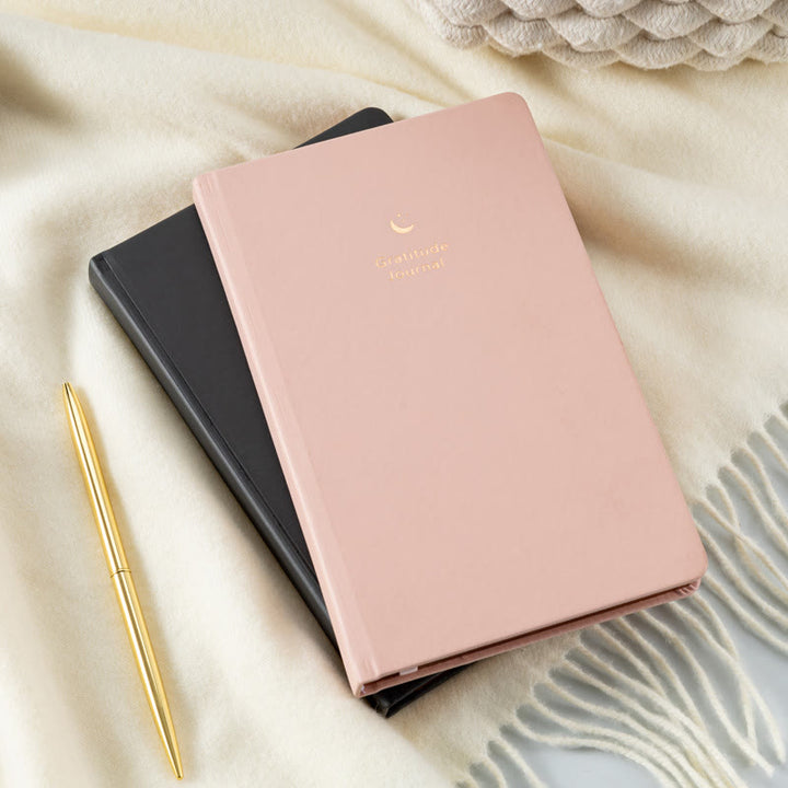 A5 Simple Leather Cover Gratitude Journal For Daily Record