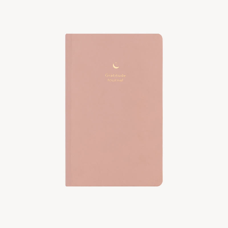 A5 Simple Leather Cover Gratitude Journal For Daily Record