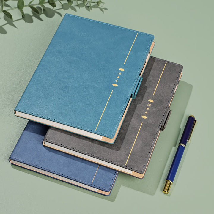 A5 Minimalist Leather Cover Notebook For Business Record