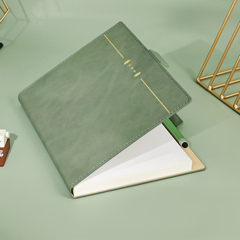 A5 Minimalist Leather Cover Notebook For Business Record