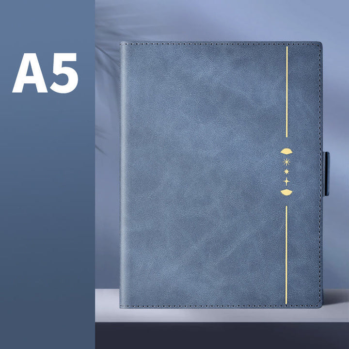 A5 Minimalist Leather Cover Notebook For Business Record