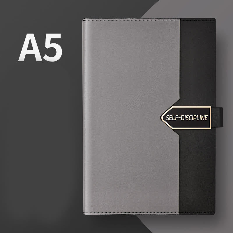 A5 Minimalist Leather Cover Notebook For Business Record