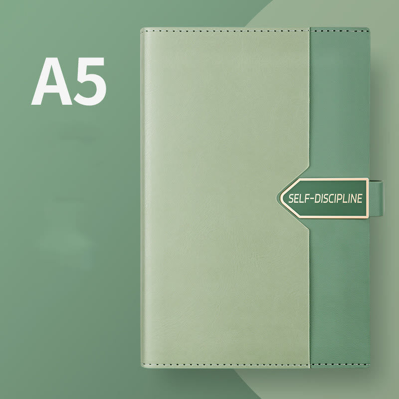 A5 Minimalist Leather Cover Notebook For Business Record