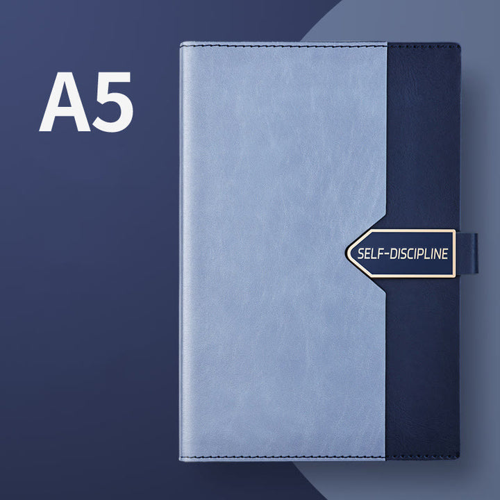 A5 Minimalist Leather Cover Notebook For Business Record