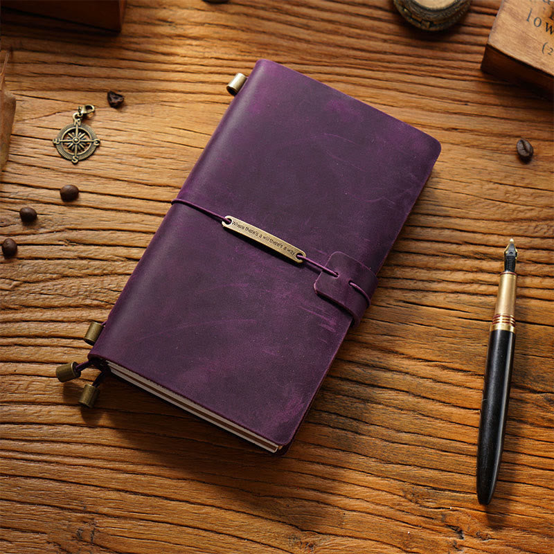 Business Genuine Leather Cover Notebook For Travel Daily Record