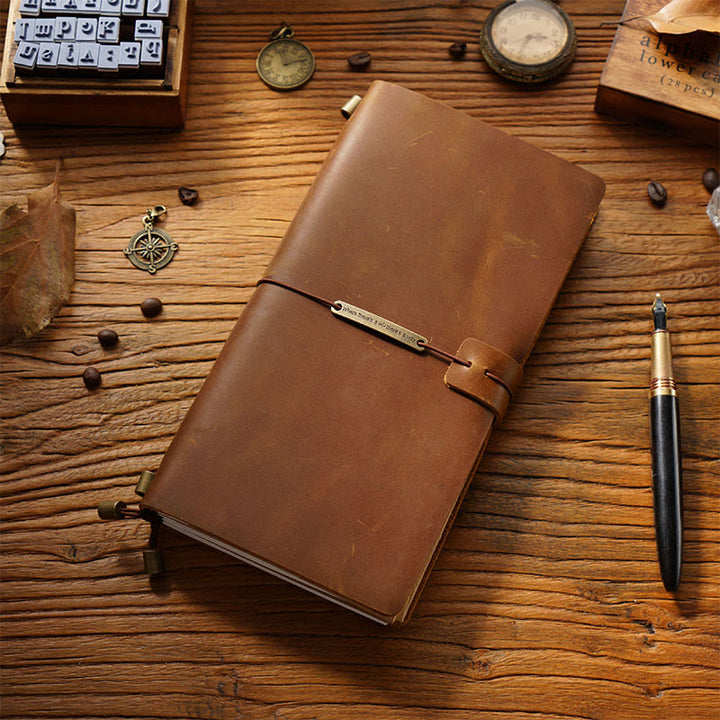 Business Genuine Leather Cover Notebook For Travel Daily Record