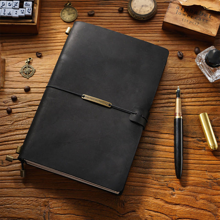 Business Genuine Leather Cover Notebook For Travel Daily Record