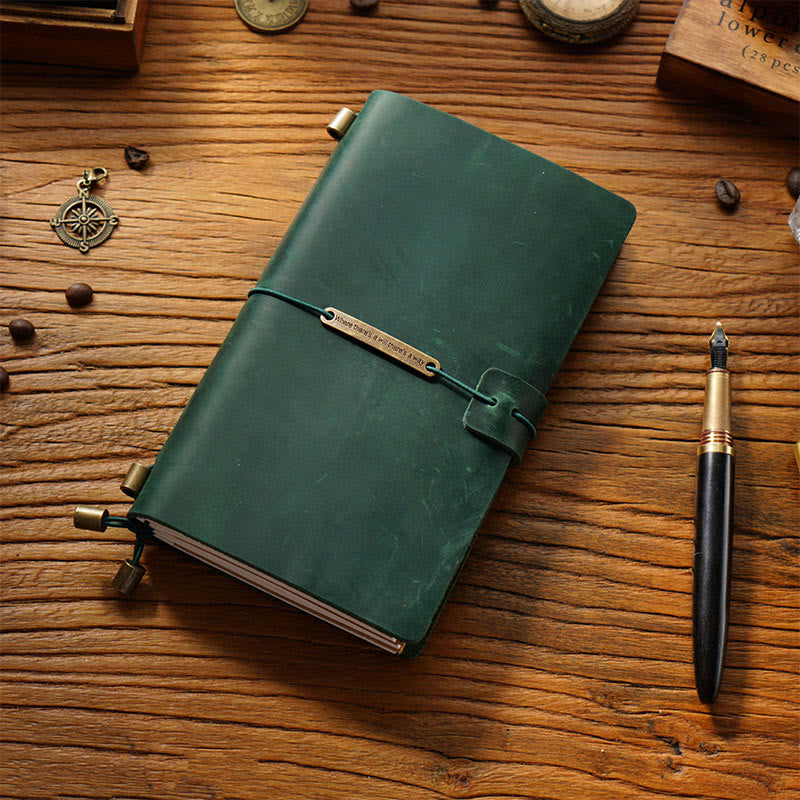 Business Genuine Leather Cover Notebook For Travel Daily Record