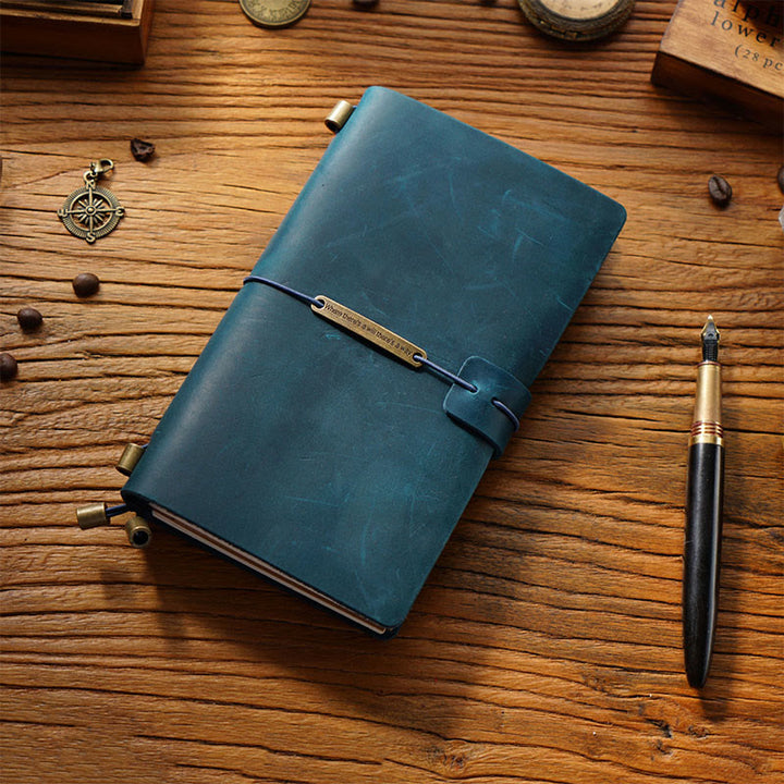 Business Genuine Leather Cover Notebook For Travel Daily Record