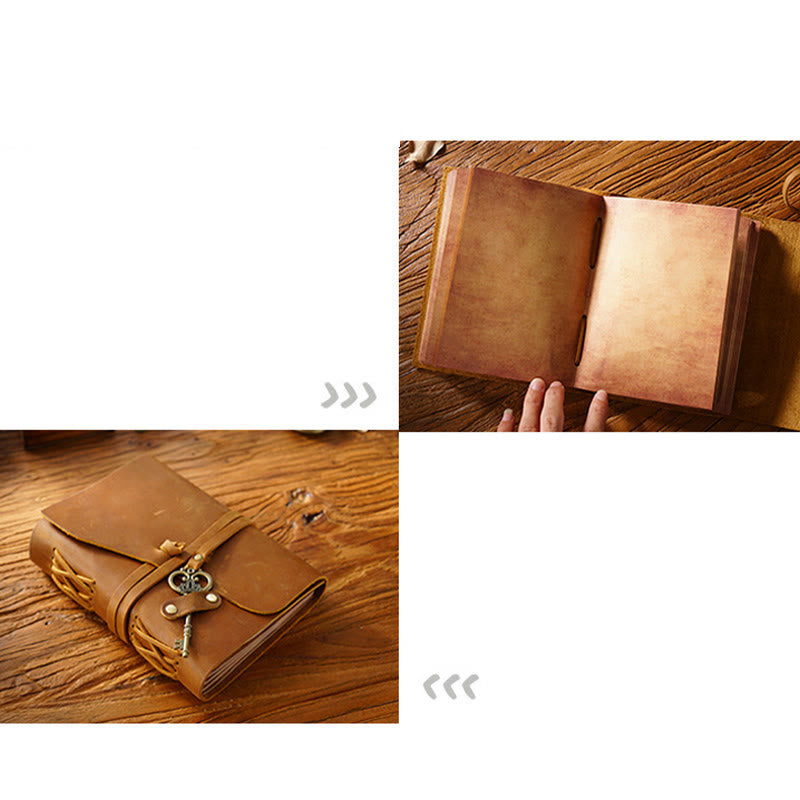 Retro Classic Leather Cover Notebook For Travel Daily Record